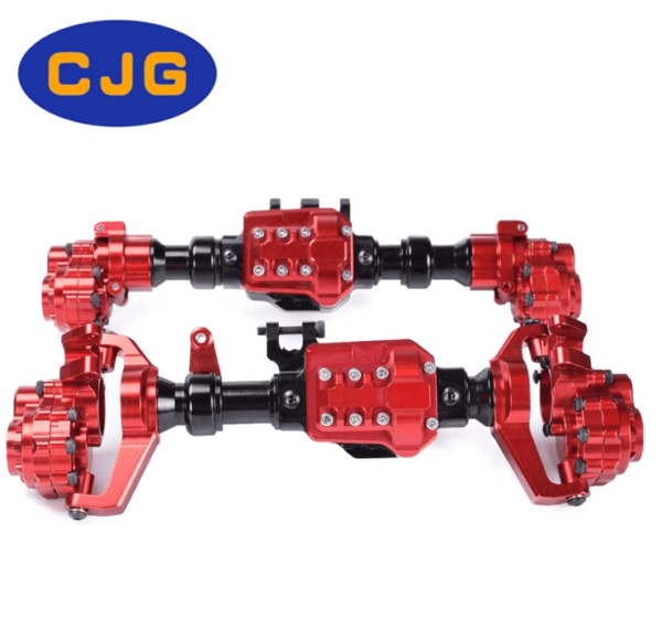 Repuesto CJG Juego de Ejes Delantero y Trasero de Aluminio para RC Crawler